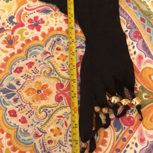 Black swim wrap with gold beads - Picture 8 of 8